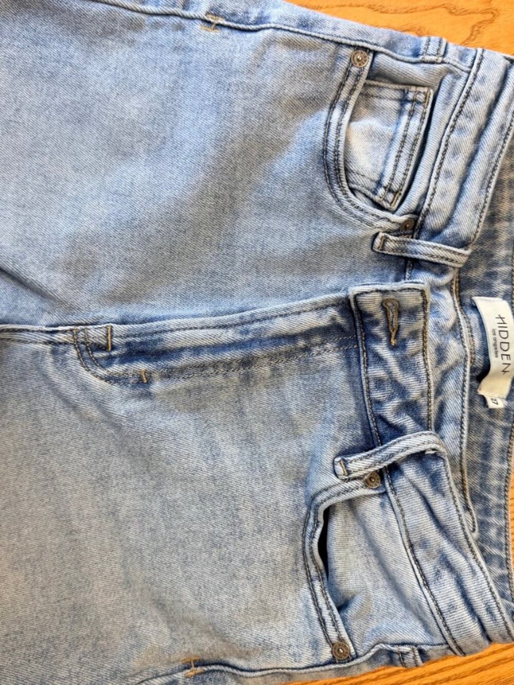 Hidden Los Angeles High Rise Straight Raw Hem Jeans Size 27